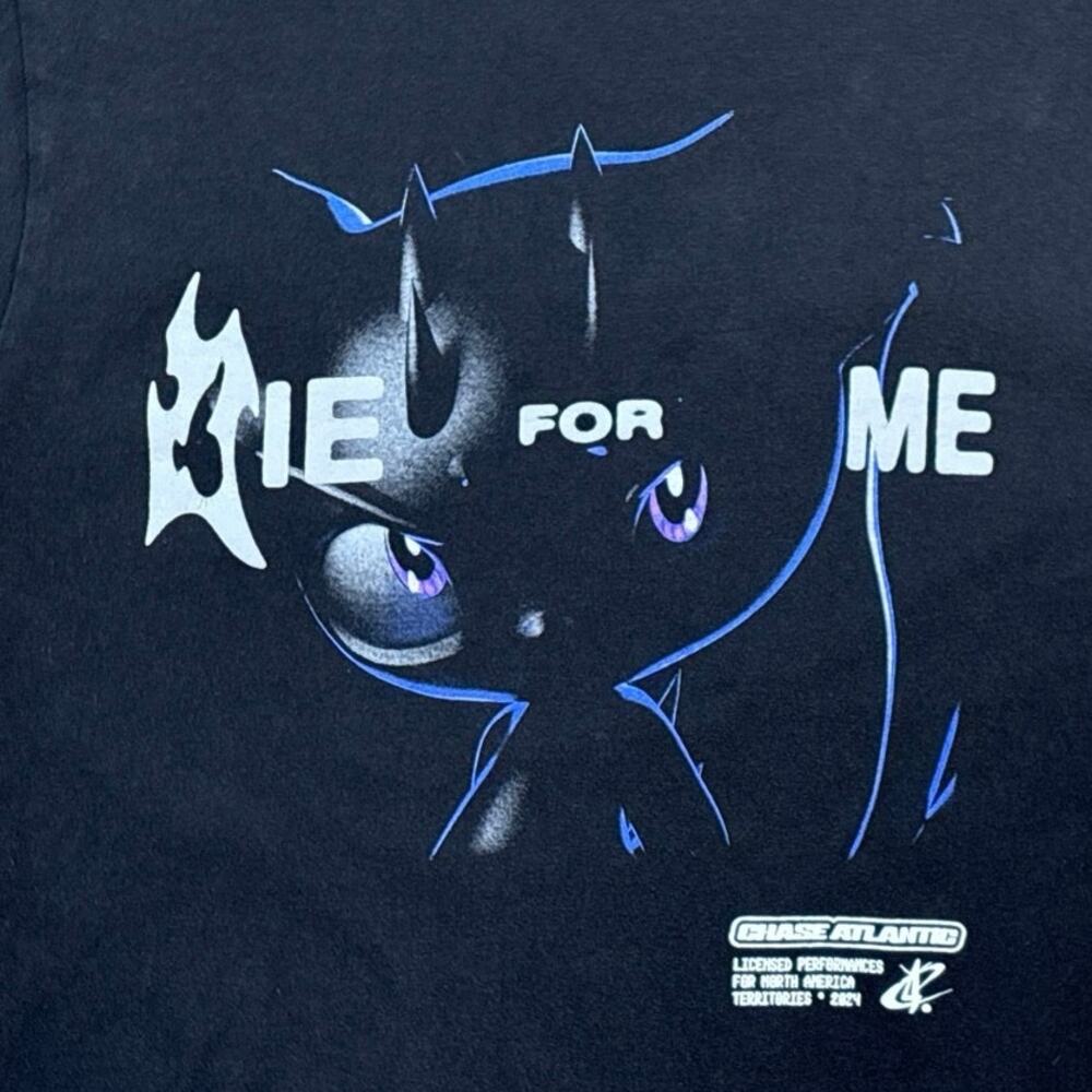 Chase Atlantic jumbo print DIE FOR ME Graphic Tee Medium unisex shirt 2024 merch